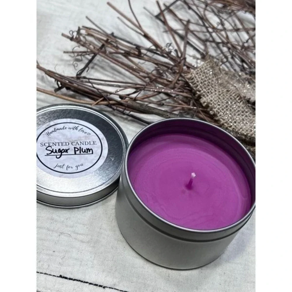 Handmade candle - sugar plum‎ 8oz